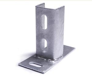 Accessoires de système de montage solaire antiseismique en acier de type C à connexion directe, base photovoltaïque galvanisée à chaud - Product Image 1