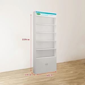 <span class=keywords><strong>Armoire</strong></span> à <span class=keywords><strong>pharmacie</strong></span> occidentale de style moderne personnalisée avec porte en verre de prescription présentoir de <span class=keywords><strong>pharmacie</strong></span> et ombre d'étagère de médicament - Product Image 6