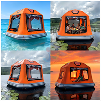 Flotteur radeau tente de camping gonflable flottant eau tente flottant camping banc étanche à l'eau air tente portable plate-forme Ponton
