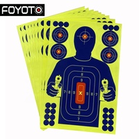 Nuevo disparador humanoide de 12x18 pulgadas, objetivo de papel de disparo de ráfaga autoadhesiva