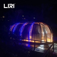 Tente dôme transparente en cristal igloo à bulles pour hôtel de luxe avec salle de bain