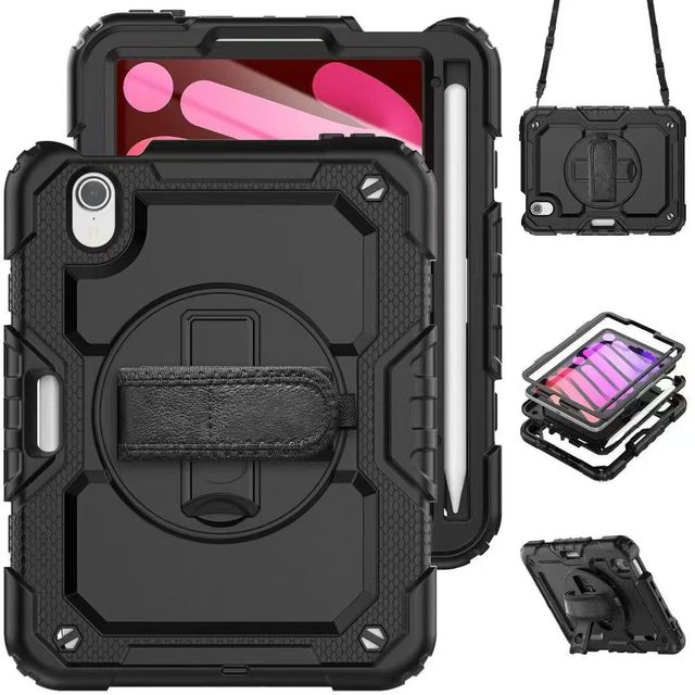 Wholesale Armored Shockproof 3-in-1 TPU PC Anti Drop Heavy Duty Protective Case Cover for New iPad Mini 8 2026