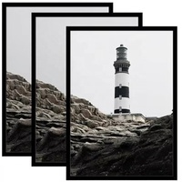 Cadre photo vide en bois naturel brut A3 A4, à fixer au mur, pour croquis, peinture à l'huile, affiche, taille personnalisée disponible