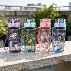 Botella de agua para niños de 400 ml, de PC, para beber directamente, con estampado creativo y lindo de dibujos animados, para deportes al aire libre, regalo para el regreso a clases. - Product Image 2