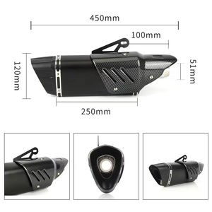Silenciador de Escape Universal para Motocicleta de 51 mm, para KTM RC <span class=keywords><strong>125</strong></span> 250 390, para <span class=keywords><strong>YAMAHA</strong></span> R6 R3 <span class=keywords><strong>Ninja</strong></span> Z 400 250 Z900 ZX6R - Product Image 2