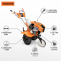 Mini Cultivadora de Gasolina Marca YKX, Tipo de Conexión Directa, Ligera, 70 kg, para Indonesia y Filipinas, Directo de Fábrica