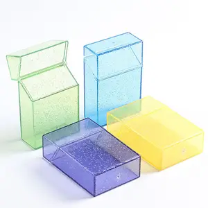 Fashion Female Waterproof Plastic Acrylic Transparent Smoking Cigarette Case Pack Holder Box