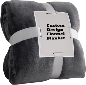 Tùy chỉnh kích thước gói màu rắn mùa đông ấm Chăn siêu mềm sang trọng flannel chăn - Product Image 1