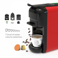 Machine à Café Professionnelle de Bureau Automatique Multi-Fonction 5 en 1, Compatible Capsules et Dosettes