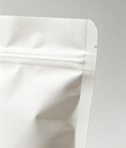 Sachet Doypack en Papier Kraft Qualité Alimentaire avec Fermeture Zip, Couleurs Blanc et Marron, Doublure en Feuille d'Aluminium, pour Snacks, Thé, Noix, Prêt à Expédier - Product Image 5