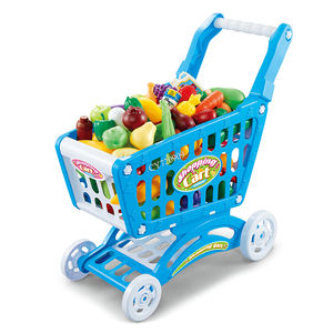 All'ingrosso giocattoli per lo Shopping per bambini fingono di giocare a carrello per la spesa di frutta e verdura Set di giocattoli alimentari - Product Image 3
