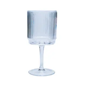 סיטונאי לקוחות מיוחד עיצוב אנכי תבואה זכוכית מים קריסטל Vintage גביע כוסות אדום יין שמפניה יין זכוכית גביעי