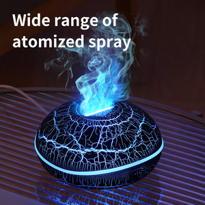 Professional Ultrasonic Electric Air Humidifier Smart Flame Essential <b>Oil</b> Aroma <b>Diffuser</b> 360 Volcano Fire Crack Scent USB Power - Product Image 4