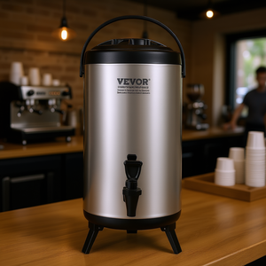 Dispensador de Bebidas Aislado de Acero Inoxidable Vevor de 2.4 Galones con Grifo y Asa, Servidor de Bebidas Frías y Calientes de Grado Alimenticio - Product Image 2