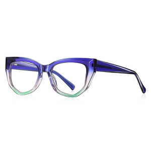 Fabricant de <span class=keywords><strong>lunettes</strong></span>, montures de <span class=keywords><strong>lunettes</strong></span> en acétate, style œil de chat, nouvelles montures tendance à bord épais, anti-lumière bleue, montures optiques pour femmes - Product Image 5