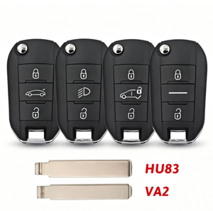 <span class=keywords><strong>Coque</strong></span> <span class=keywords><strong>de</strong></span> clé <span class=keywords><strong>de</strong></span> voiture à distance pour Peugeot 308 208 508 3008 5008 / Boîtier <span class=keywords><strong>de</strong></span> clé plip 3 boutons pour Citroën Aircross <span class=keywords><strong>C3</strong></span> C4 avec lame VA2/HU83 - Product Image 1