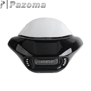 Carenatura faro moto per Harley Softail M8 Low Rider <span class=keywords><strong>S</strong></span> 114/117 FXLRS 2020-2025 | DRL + indicatori di direzione/scudo da 9'' - Product Image 2