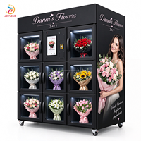 Distributeur automatique de fleurs JOYVEND, directement de l'usine, 24h/24, 7j/7, réfrigérateur multi-zones de température, capacité de 8 pièces, garantie 1 an, contrôle par IA