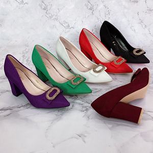 Scarpe da Donna con Tacco Largo 7,5 cm, Calzature Eleganti per Tutte le Stagioni, Scarpe da Lavoro - Product Image 1