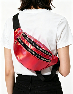 Bolsa de Cintura Reflectante de PU con Láser OEM y ODM, Disponible en Stock, Riñonera Casual de Moda, Bolsa Cruzada Portátil para Viajes a la Playa - Product Image 1