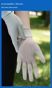 Guantes finos de seda para protección solar, compatibles con pantallas no táctiles, de secado rápido, para ciclismo, conducción, escalada, protección UV - Product Image 6