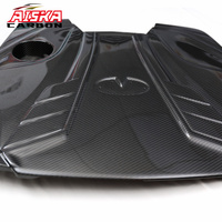 AISKA Nuevo embellecedor exterior de capó delantero de fibra de carbono real para coche, cubierta de motor de fibra de carbono seca de repuesto para Infiniti Q60 Q50 3.0T 2016+