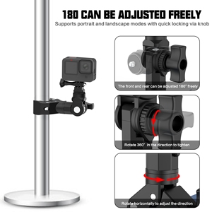 Support de caméra anti-vibration robuste pour guidon de moto et vélo, compatible avec Insta360 X5 <span class=keywords><strong>GoPro</strong></span> Hero13 12 <span class=keywords><strong>11</strong></span> 10 9 DJI OSMO - Product Image 4