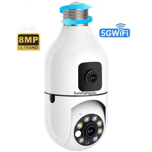 Bulb 5G 4k 8MP Dual Lens Screen CCTV WiFi Surveillance Cameras Indoor Baby Monitor 360° E27 Light Bulb <b>Security</b> <b>Camera</b> <b>Wireless</b> - Product Image 1