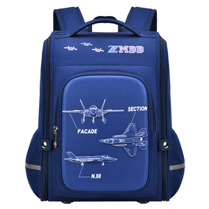 Zmbb Kids Backpack For Boys 6-12 School Bag Lightweight Waterproof Breathable With Aircraft Design - Product Image 1
