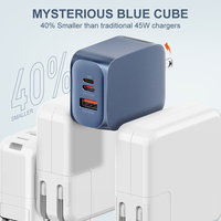 Chargeur mural LDNIO Q6 45W GaN PD QC3.0, adaptateur de charge super rapide, 3 ports, prise EU UK US, chargeur de voyage portable, téléphone portable