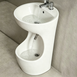 Lavabo à pieds <span class=keywords><strong>en</strong></span> acrylique personnalisé, imitation pierre, double niveau, autoportant, pour mosquée et usage domestique - Product Image 6