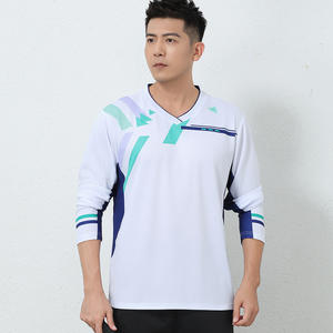 ชุดเทนนิส/วิ่ง ดีไซน์หรู ผ้าดรายฟิต โพลีเอสเตอร์ 100% คุณภาพสูง พร้อมโลโก้สั่งทำพิเศษ  ชุดกระโปรง/เสื้อยืด  สำหรับเล่นเทเบิลเทนนิส  แบบ unisex - Product Image 2