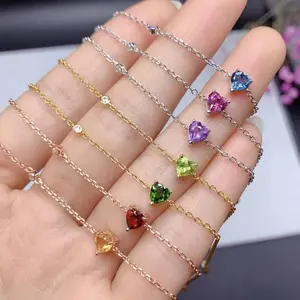 Wholesale Natural Crystals S925 Holder Bracelets Gemstone Crystal Bracelets For ornament Decor