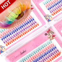 Prix d'usine, boîtes de cils en grappe personnalisées, vente en gros, éventails pré-faits 10d 20d 30d 40d, extensions de cils DIY