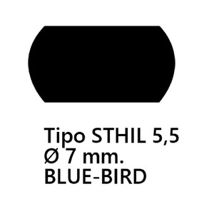 Adattatore compatibile Blue Bird Ref 555005 "E" 5,5 mm quadrato 7 mm - Product Image 1
