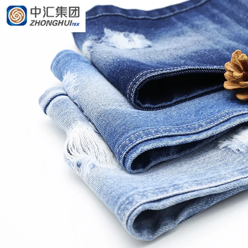 Wholesale Dark Blue 12.8 Oz 100% Cotton Slub Indigo Denim Jeans Fabric