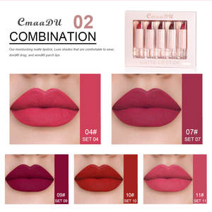 Venta caliente Cosméticos 5 colores Lápiz labial impermeable Set Vegano Hidratante Maquillaje de larga duración para uso diario - Product Image 5
