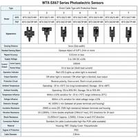 Sensor Optik Mikro-Slot WTX Saklar Batas Fotoelektrik Empat-Kawat NPN Normal Terbuka/Normal Tertutup Model WTX-SX67-WR