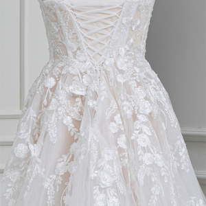 RL307แจนเซมเบอร์ชุดแต่งงานทรงเอไลน์สำหรับเจ้าสาวชุดเดรสสำหรับสตรีที่รักสง่างาม - Product Image 6