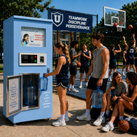 Distributeur d'eau RO 400 GPD pour usage domestique et communautaire avec pompe et moteur, garantie 1 an, station de remplissage pour petites entreprises