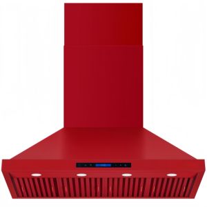 Campana Extractora Comercial de 48 Pulgadas y 2000m³/h, Filtro de Deflector, Control Remoto, 3 Velocidades, Apagado Retardado, con Cuerpo de Acero Inoxidable ROJO - Product Image 1