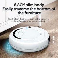 Robot aspirateur intelligent OB8 3-en-1, balayage, lavage et aspiration, 1200Pa forte aspiration, charge USB, pour poils d'animaux, poussière domestique