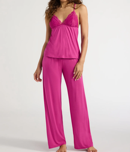 Nuovo stile personalizzato intimo <span class=keywords><strong>da</strong></span> donna canotta modale e pigiama pantaloni Set Sexy <span class=keywords><strong>da</strong></span> donna pigiama pizzo <span class=keywords><strong>da</strong></span> donna camicie <span class=keywords><strong>da</strong></span> <span class=keywords><strong>notte</strong></span> di lusso - Product Image 1