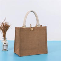 Sac en jute personnalisé avec logo, coloré, en lin, pour cadeaux de Noël, avec estampage bleu et motif Père Noël doré, idéal pour les grandes fêtes