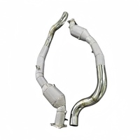 Downpipe Berinsulasi Khusus untuk Porsche Panamera Turbo 4.8T 304 Stainless Steel Performance Dumppipe Presisi OEM 1:1