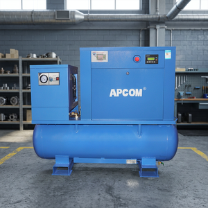 Compresseur d'air à vis sans huile APCOM 7,5 kW 11 kW 15 kW 22 kW Compresseur d'air rotatif stationnaire 8 bar 12 bar Type industriel silencieux - Product Image 1