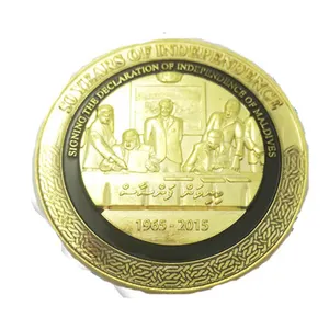 Consegna veloce souvenir personalizzati in metallo smaltato 3D Penny Coin medaglioni spilla spilla distintivo