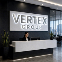 Enseigne lumineuse LED personnalisée en acier inoxydable Shuntai, couleur or, lettres rétroéclairées, enseigne décorative en métal 3D, promotion de marque, entreprise