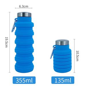 Bouteille d'eau de sport télescopique en silicone, gobelet pliable portable pour l'extérieur et les enfants, transfrontalier - Product Image 2