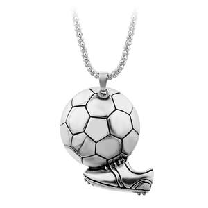 Charme de bijoux en forme de ballon de sport couleur or, collier de football, pendentif hémisphérique, baskets punk, souvenir, homme, garçon, jeu fou - Product Image 2